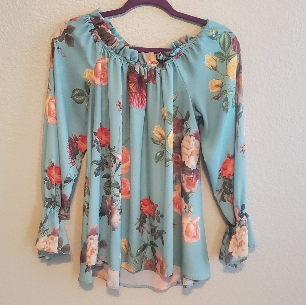 Floral off the shoulder blouse